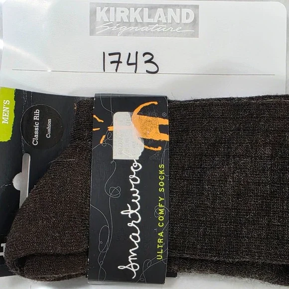 Smartwool Mens Socks Brown L Ultra Comfy Classic Rib Cushion Mid Calf Comfy - Picture 7 of 7